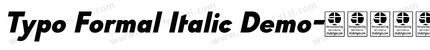 Typo Formal Italic Demo字体转换